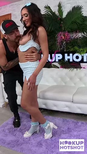 Chloe Amour Deepthroats Nade Nasty's Hard On Til' He Cums On Her!