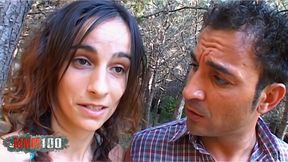 young latina with round big tits fucked in the woods