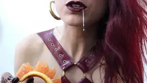 Orange Spit Rehydration: Femdom POV for Thirrrsty Human Spittoons