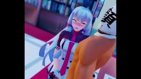 Cute Murakumo Waifu Gives Seductive Handjob In 3D Hentai Action