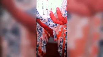 Sri Lankan teen in satin gown gives sensual handjob and cumshot