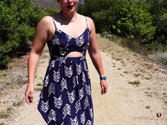 blue dress in nature