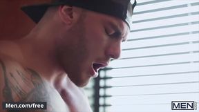 William Seed Feeds His Massive Dick to Hungry San on the Couch
