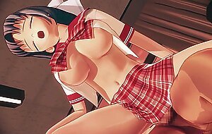 Busty Beauty Likes to Suck Cock and Ride in Reverse Cowgirl | Hentai English Subbed