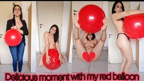 A delightful moment with my red balloon