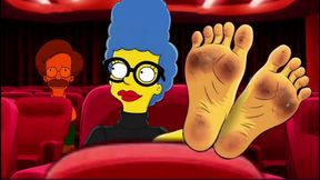Tarantino Parody. Once Upon Time a... Housewife Mrs Sinpsom Teases with Dirty Feet. Cartoon Foot Fetish