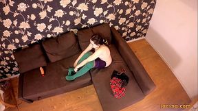 Sexy midget has a fetish for pantyhose