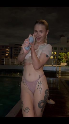 Look How Wet I Am and Wringing Out My Panties After the Pool