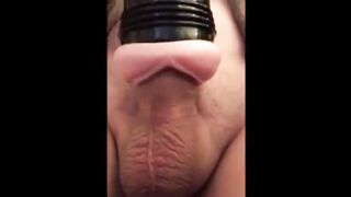 Fleshlight Pulsating Cock Creampie and Dripping Cum