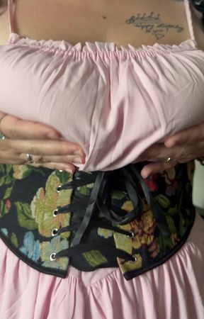 Lactating amateur MILF shows off her big tits