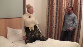 German Amateur with a Slutty MILF with a Lot of Hair on Her Pussy and Big Tits Gets Her Pussy Fucked