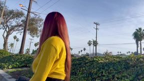 Italian Long Hair MILF Artemisia Love Smoking a Cigarette Outdoor