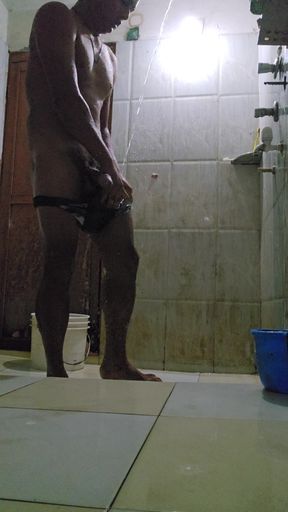 I made a video for you of me taking a shower with my big cock