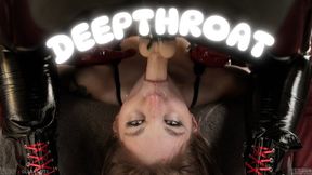 Lesbian Domination Deepthroat Blowjob | Mistress Karino, Clara Latte [FHD MP4] Throatfucking Lezdom