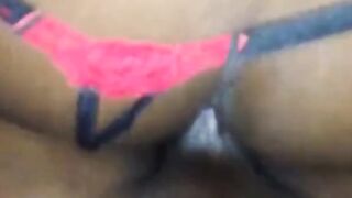 Black Booty Bounce #2 - Big Butt French Girl Jumps on Dildo
