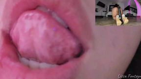 DOUBLE CAM - FOOTJOB - Cum while you watch me smoke
