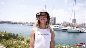 GERMAN SCOUT - Small Tits Slim Teen Megan Love Pick Up for Casting Fuck with intense Squirt Orgasm