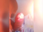 Bdsm wax in cute dick