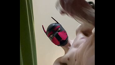 Young Horny Pup Twink Fucking a Fleshlight. Big Dick, Hot Body