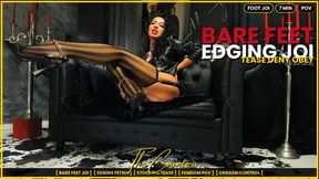 BARE FEET EDGING JOI: Stocking Tease & Mental Domination | The Countess