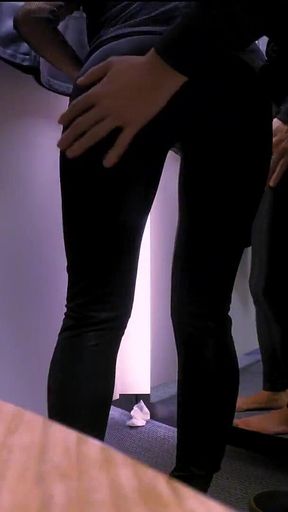 Quick Blowjob in Fitting Room - Almost Got Caught