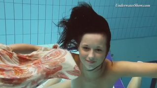 Krasula Fedorchuk hairy babe in the pool