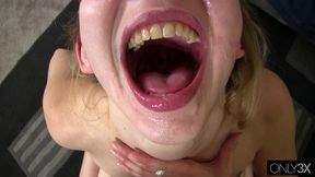 special premium extended cut - blonde tera knightly swallows a huge load after a great fuck