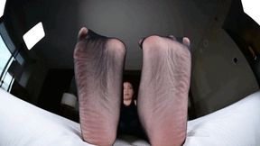 Bratty Marie sheer pantyhose feet - MP4