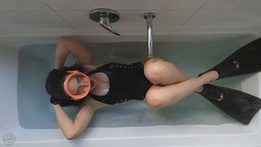 Scuba Mask Flooding Fetish Bathtub Gothic Swimsuit Underwater Views - Electra Sirena