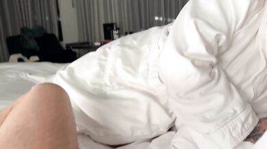 Curvy Casting Pushes College Step Sis To Flood The Hotel Bed With POV Big Tits