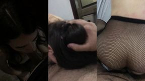 pareja cachonda tiene sexo duro y apasionado en un hotel sorpresa en pov con medias largas - amateur nora milf - andy z 94