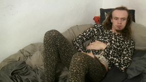 Strip Masturbation in a Leopard Print Outfit (pt.1)