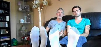 Kody Tracer and Richard Lennox show off their FEET