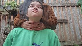 Neck and throat gripping game