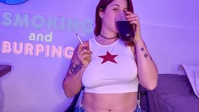 Loud Burps While Smoking