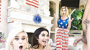 ”A Red, White, & Blue Blowjob - Gianna Gem, Kiara Cole”