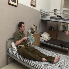 Military fucks horny older woman in the barracks