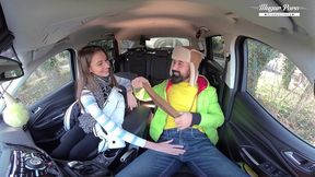 lili charmelle - a car stop for fuck and creampie