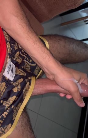 cock releasing a lot of thick cum
