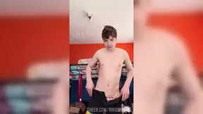 Stripping Down and Showing off My Hot Gay Body and Big Cock