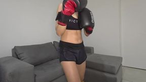 I punching you non-stop with my boxing gloves