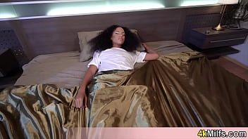 Beautiful ebony goddess unleashes a magical spell and fucked by the invisible cock