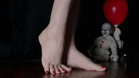 M - Sexy Feet with IT Red Toenails Barefoot