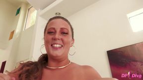 Febby Twigs takes double the anal pounding with her big boobs bouncing