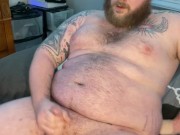 Piggy jerking off to the thought of growing fatter
