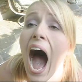 Vintage Porn with Beautiful Young Blonde Girl Ass Fucked and Cumshot in Mouth by a Monster Black Cock