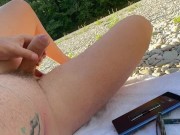 Naked on the river showing off. X : itsthe_zaddy