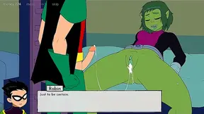 Raven Terra Heat Up with Seductive Starfire in Teen Titans Fantasy