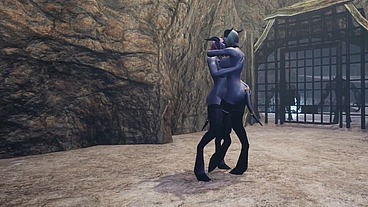 Draenei Girl on Draenei Girl Action in a Cave - Warcraft Porn Parody