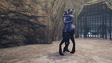 Draenei Girl on Draenei Girl Action in a Cave - Warcraft Porn Parody